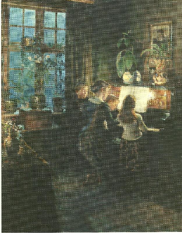 Viggo Johansen ved klaveret oil painting image
